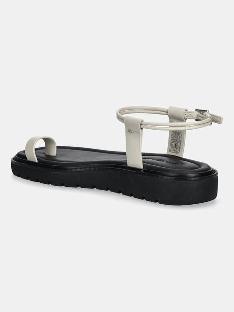 Calvin Klein Jeans sandały ROPE TOE POST SANDAL LTH MG damskie kolor beżowy YW0YW01893