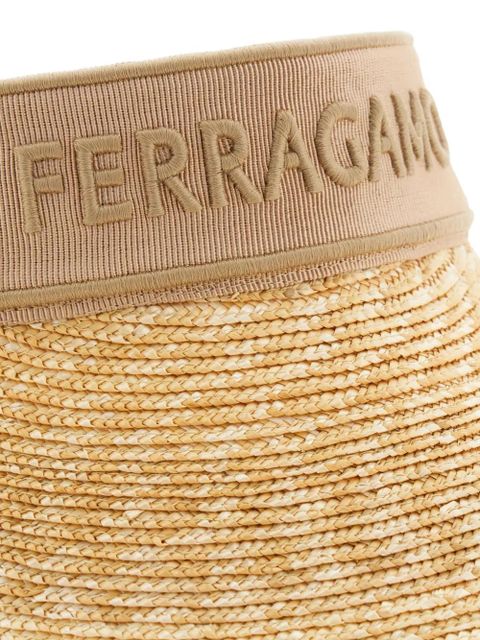 Ferragamo logo-embroidered visor - Neutrals - zdjęcie produktu nr 2