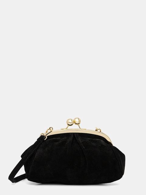 Answear.LAB kopertówka zamszowa kolor czarny - zdjęcie produktu nr 1