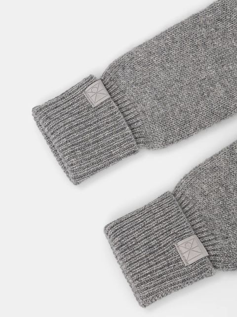 Calvin Klein rękawiczki kaszmirowe damskie kolor szary LV14F8065G