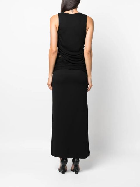 Christopher Esber Semblance tulle-trim ruched dress - Black