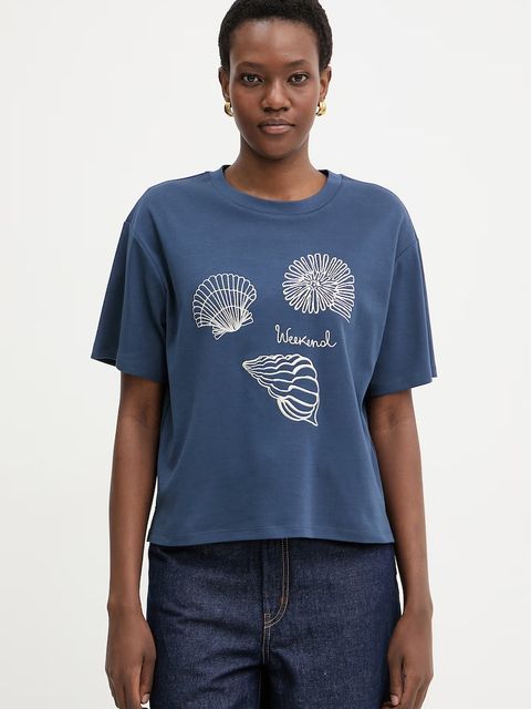 Weekend Max Mara t-shirt bawełniany SABATO - zdjęcie produktu nr 1