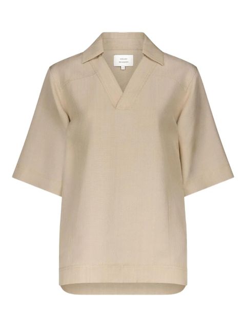 LouLou de Saison Ermo open neck top - Neutrals - zdjęcie produktu nr 1