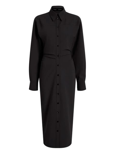 Proenza Schouler buttoned-down cinched shirt midi day dress - Black - zdjęcie produktu nr 1
