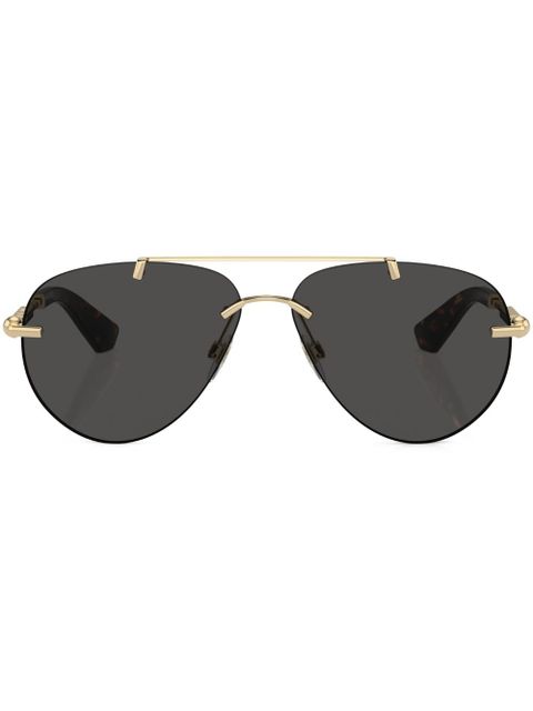 Burberry Eyewear metallic aviator-frame sunglasses - Gold - zdjęcie produktu nr 1