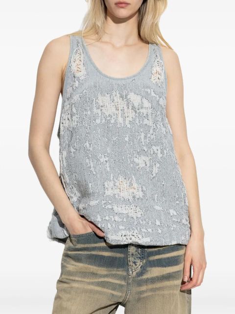 Diesel De-Dalby distressed tank top - Grey