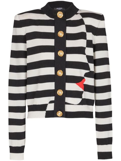 Balmain Face Mariniere cardigan - Black - zdjęcie produktu nr 1
