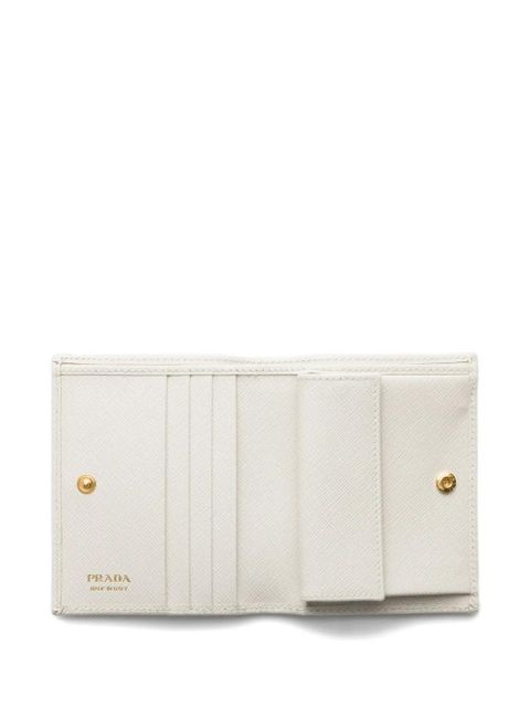 Prada small saffiano leather wallet - Neutrals
