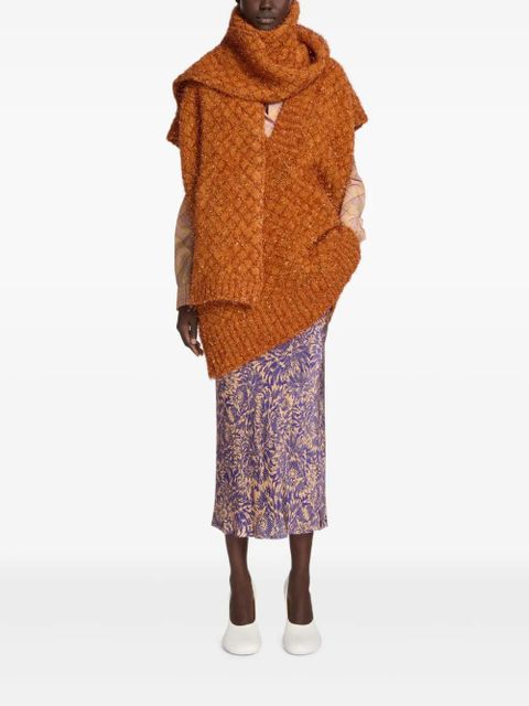 DRIES VAN NOTEN metallized knitted scarf - Orange - zdjęcie produktu nr 2