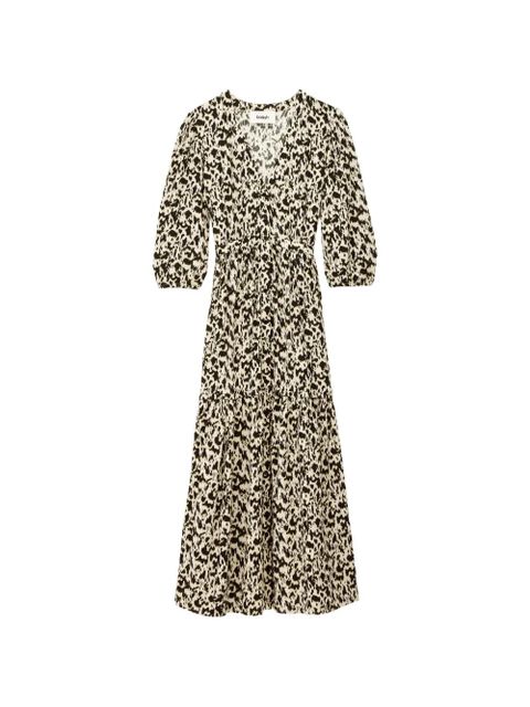 Ba&Sh Palma tiered animal-print dress - Neutrals - zdjęcie produktu nr 1