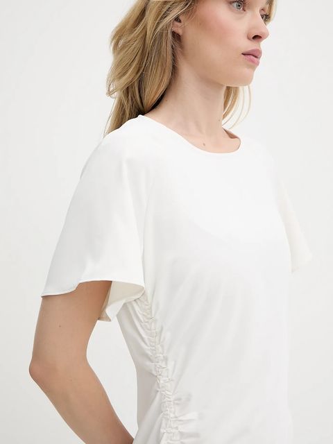 Samsoe Samsoe sukienka SAALBERO kolor beżowy maxi prosta F25200100