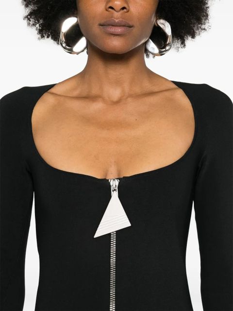 The Attico scoop-neck mini dress - Black