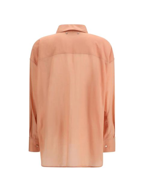 Golden Goose pleated bib over shirt - Orange