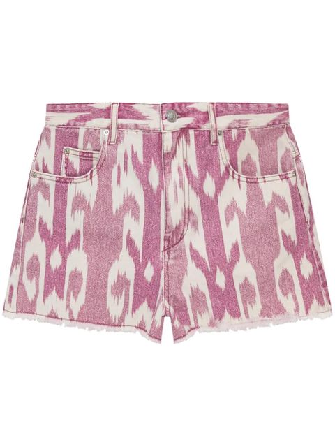 MARANT ÉTOILE abstract-pattern print shorts - Pink - zdjęcie produktu nr 1