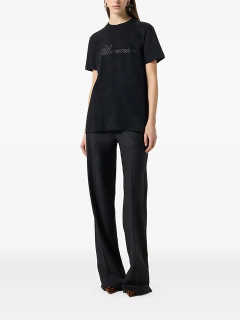 Blumarine logo-embroidered t-shirt - Black - zdjęcie produktu nr 2
