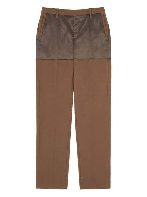 MM6 Maison Margiela two-tone panelled trousers - Brown - zdjęcie produktu nr 1