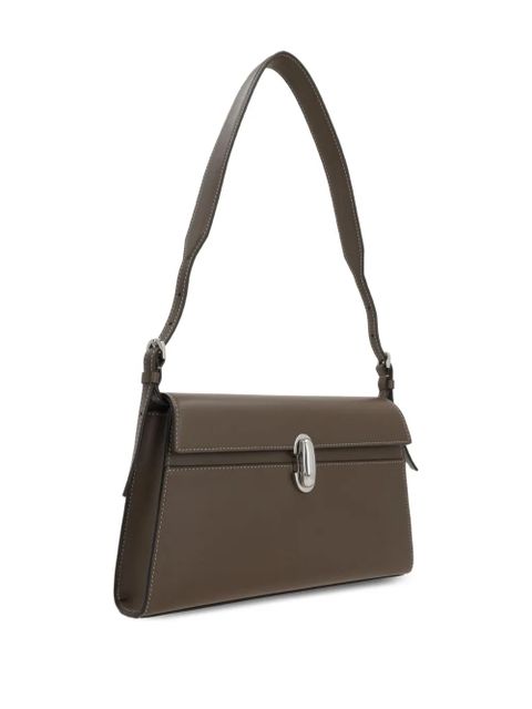 Savette turn-lock flap shoulder bag - Brown