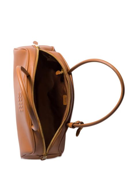 Miu Miu Beau embossed leather bag - Brown