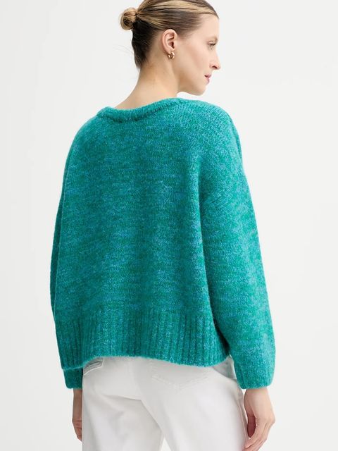 American Vintage sweter z dodatkiem wełny damski kolor turkusowy ciepły EAST18VM