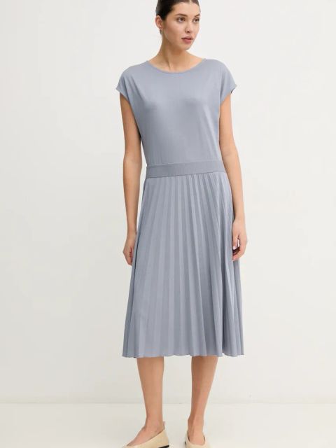 Marc O'Polo sukienka kolor niebieski midi rozkloszowana 503212359111