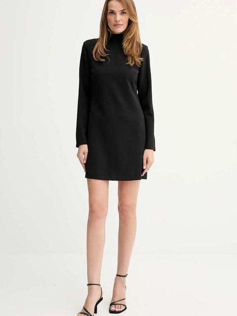 Calvin Klein sukienka kolor czarny mini prosta LV044D038G