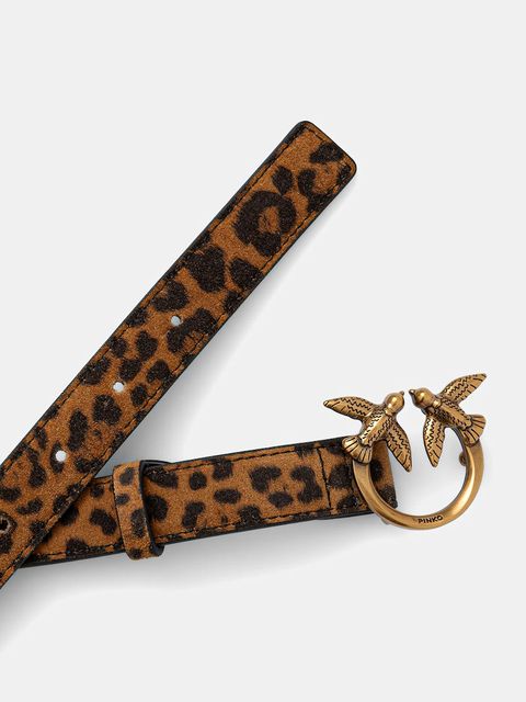 Pinko pasek zamszowy damski kolor brązowy 100143 A32A - zdjęcie produktu nr 2