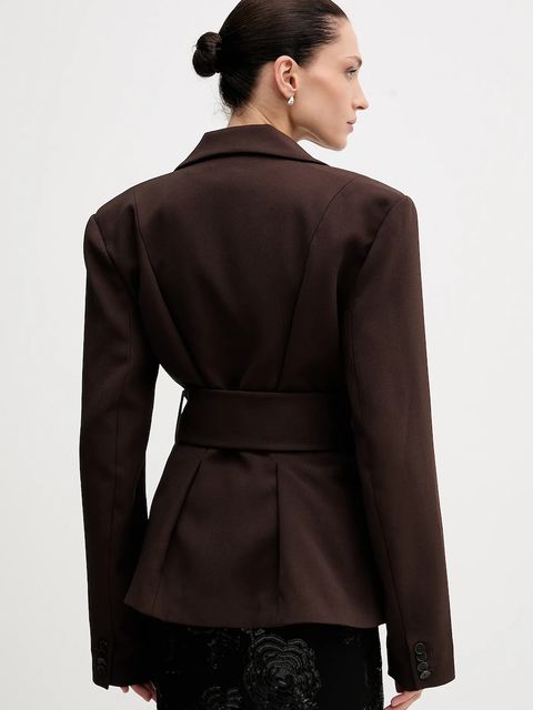 Rotate marynarka kolor brązowy jednorzędowa gładka 1154842910