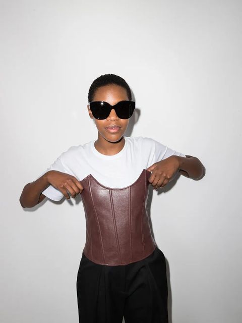 Saint Laurent Eyewear SL M95 oversized-frame sunglasses - Black - zdjęcie produktu nr 2