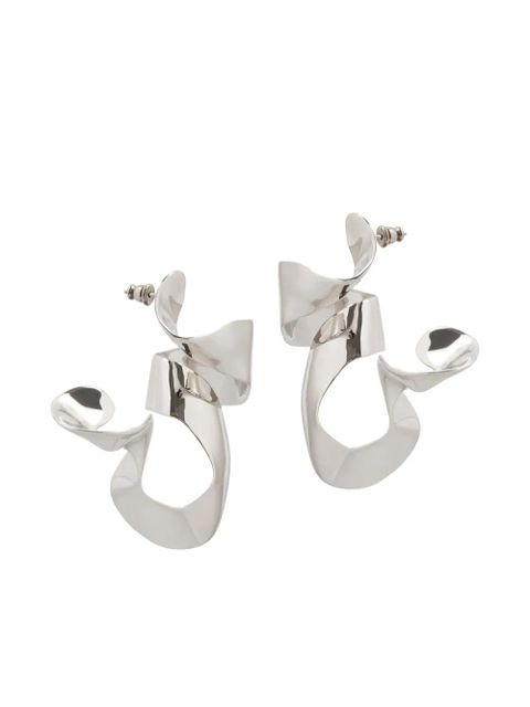 DRIES VAN NOTEN twist earrings - Silver