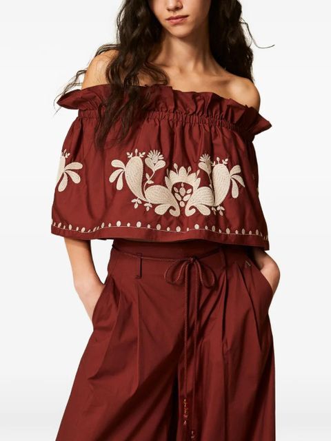TWINSET off-shoulder embroidered blouse - zdjęcie produktu nr 2