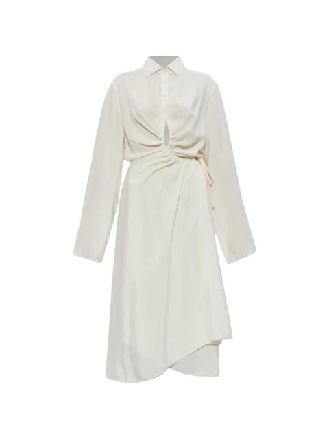 Maison Margiela gathered-detail dress - White - zdjęcie produktu nr 1