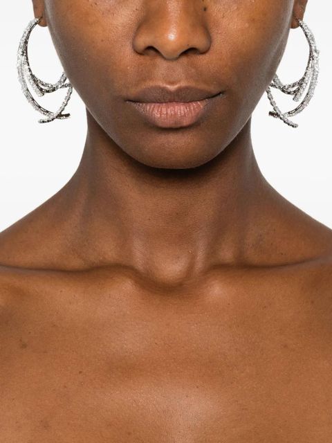 Swarovski Matrix hoop earrings - Silver - zdjęcie produktu nr 2