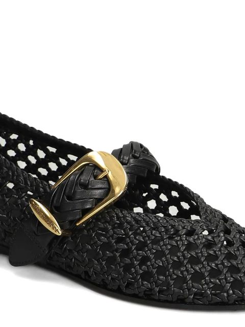 ZIMMERMANN Helix woven buckle ballet flats - Black