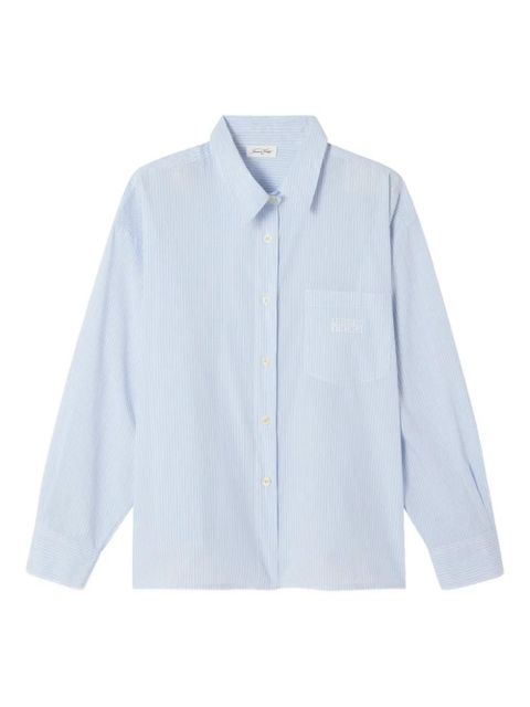 American Vintage Eluabird striped-pattern patch-pocket shirt - Blue - zdjęcie produktu nr 1