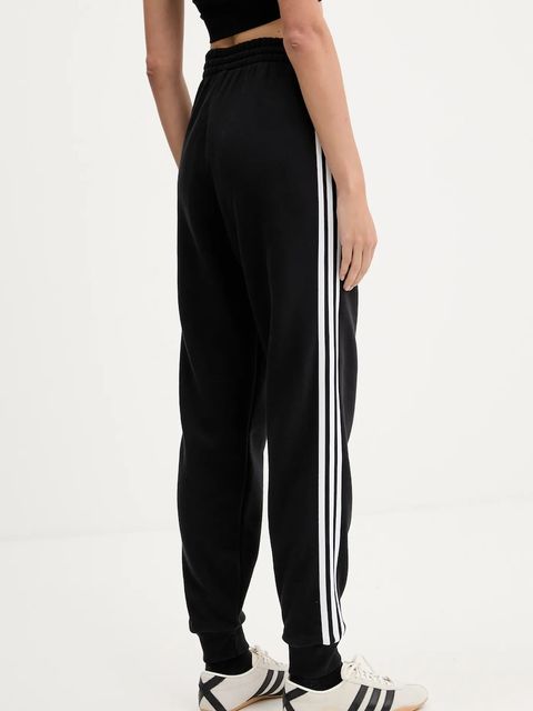 adidas Originals spodnie dresowe bawełniane 3-Stripes damskie kolor czarny wzorzyste JV7458