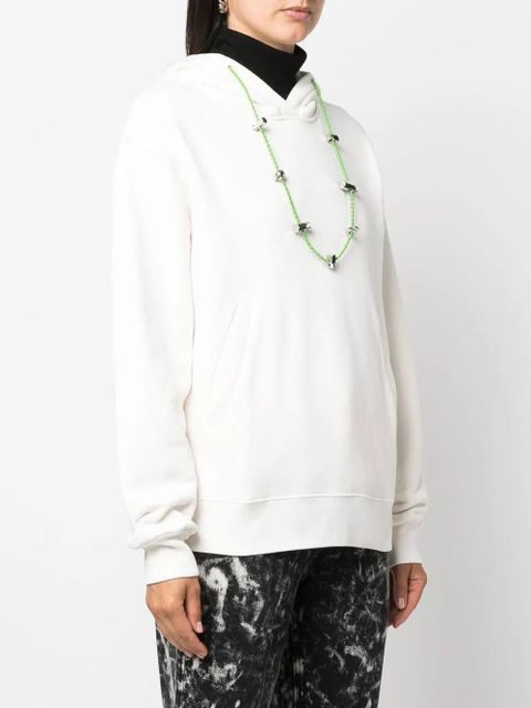 AMBUSH long-sleeve drawstring hoodie - White