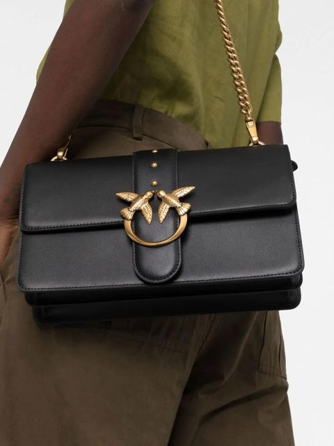 PINKO Love One leather crossbody bag - Black - zdjęcie produktu nr 2