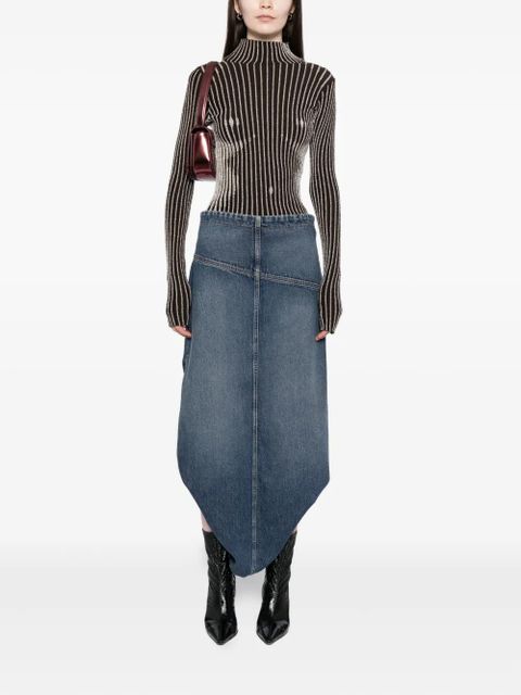 Jean Paul Gaultier zipped denim skirt - Blue
