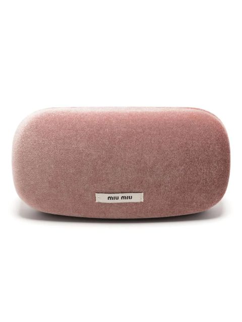 Miu Miu Eyewear Runway rectangle-frame sunglasses - Pink