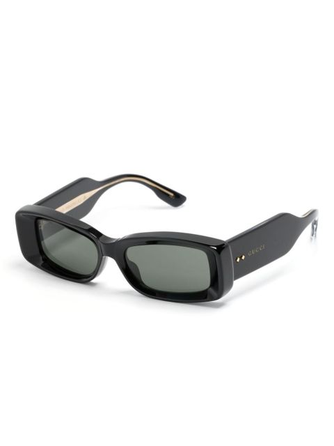 Gucci Eyewear lens-decal rectangle-frame sunglasses - Black