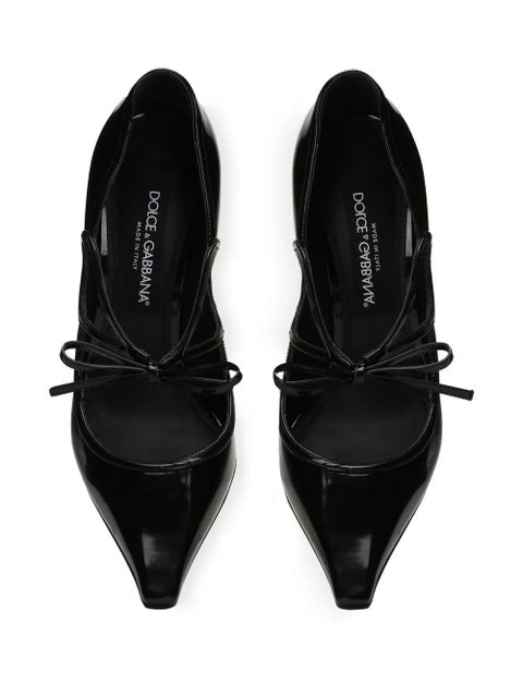 Dolce & Gabbana DNA ribbon-tie leather pumps - Black - zdjęcie produktu nr 2