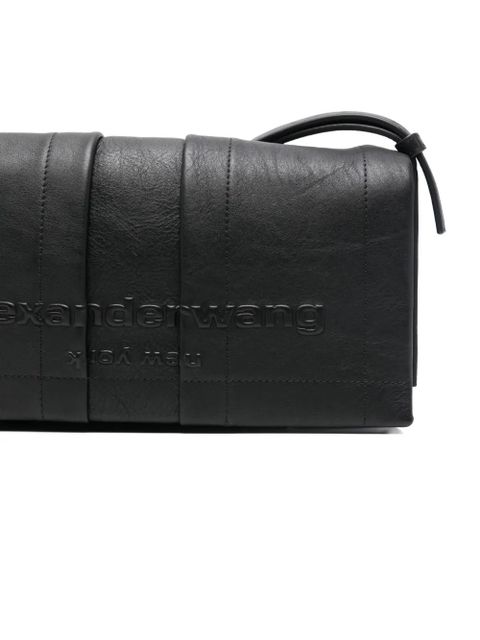 Alexander Wang Wang Pack leather flap crinkle crossbody bag - Black