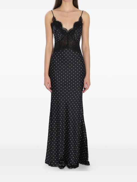 Self-Portrait polka-dot lace maxi dress - Black - zdjęcie produktu nr 1