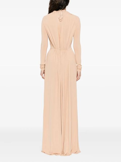 Victoria Beckham gathered-detail maxi dress - Neutrals