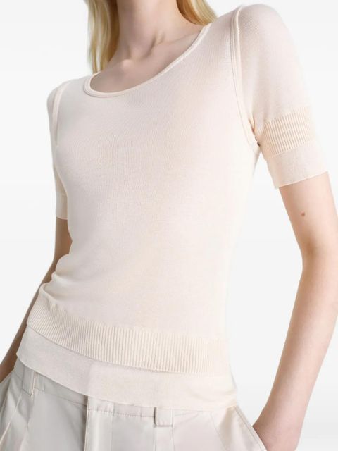 LEMAIRE Trompe L'oeil short-sleeve T-shirt - Neutrals