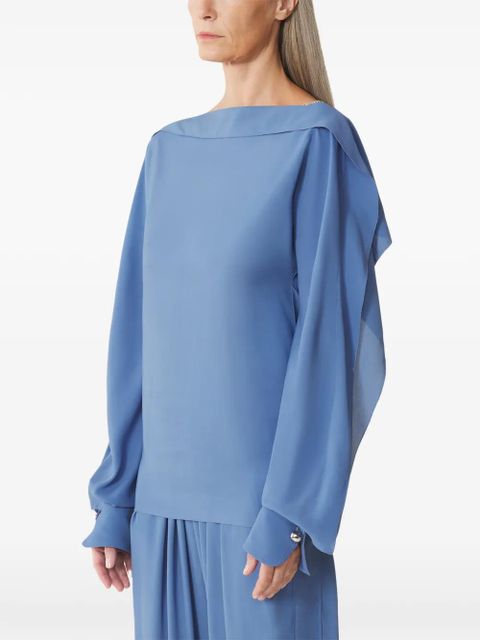Lanvin ruffle-detail blouse - Blue - zdjęcie produktu nr 1
