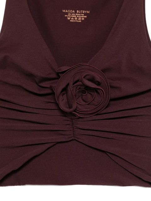 Magda Butrym floral-appliqué bikini top - Red - zdjęcie produktu nr 1