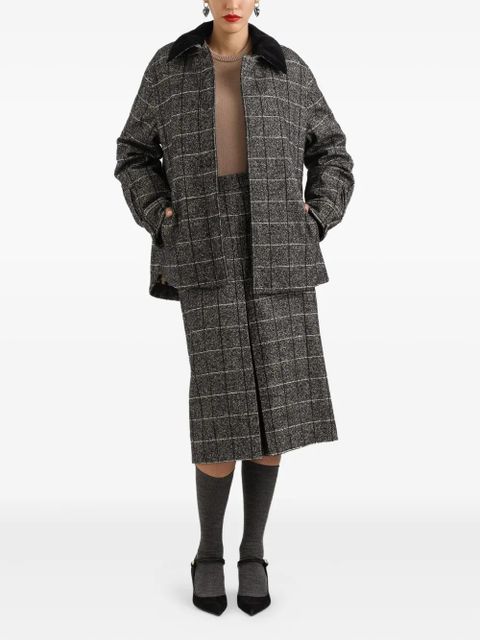 Dolce & Gabbana checked pleated midi skirt - Grey - zdjęcie produktu nr 2