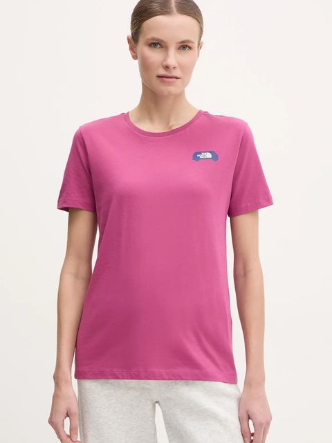 The North Face t-shirt Outdoor Graphic damski kolor różowy NF0A8C226EO1 - zdjęcie produktu nr 2