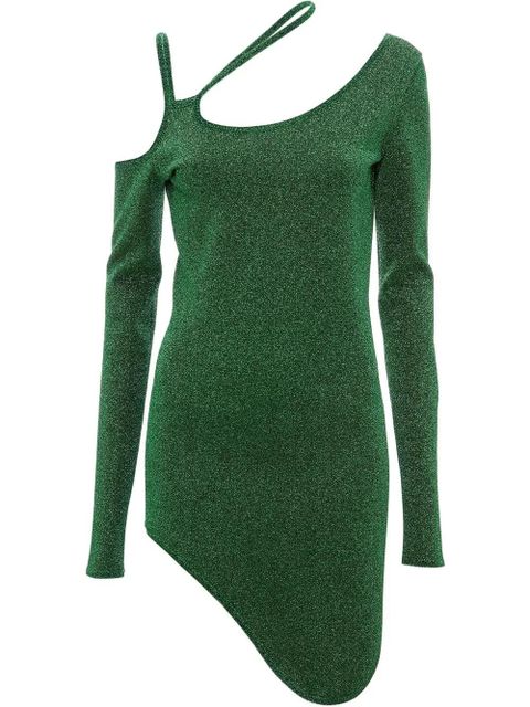 JW Anderson glitter cut-out asymmetric dress - Green - zdjęcie produktu nr 1